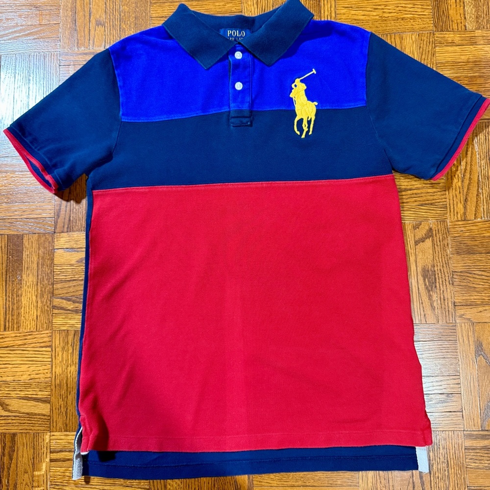 Polo by Ralph Lauren Colorblock Polo Shirt Red and Blue